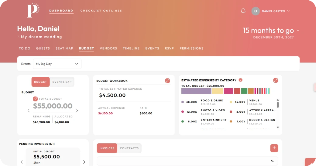 Plannerd budget screen