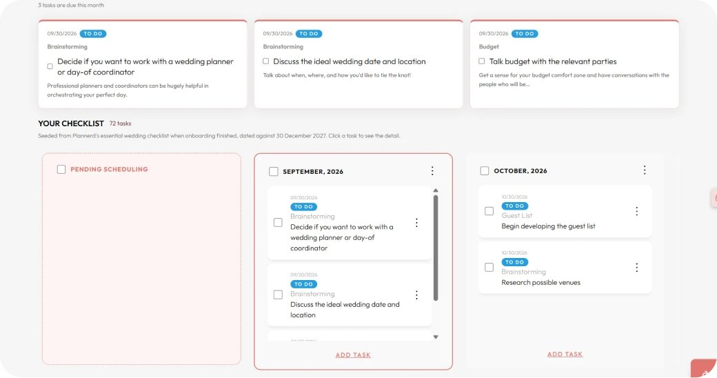 Plannerd to do list screen